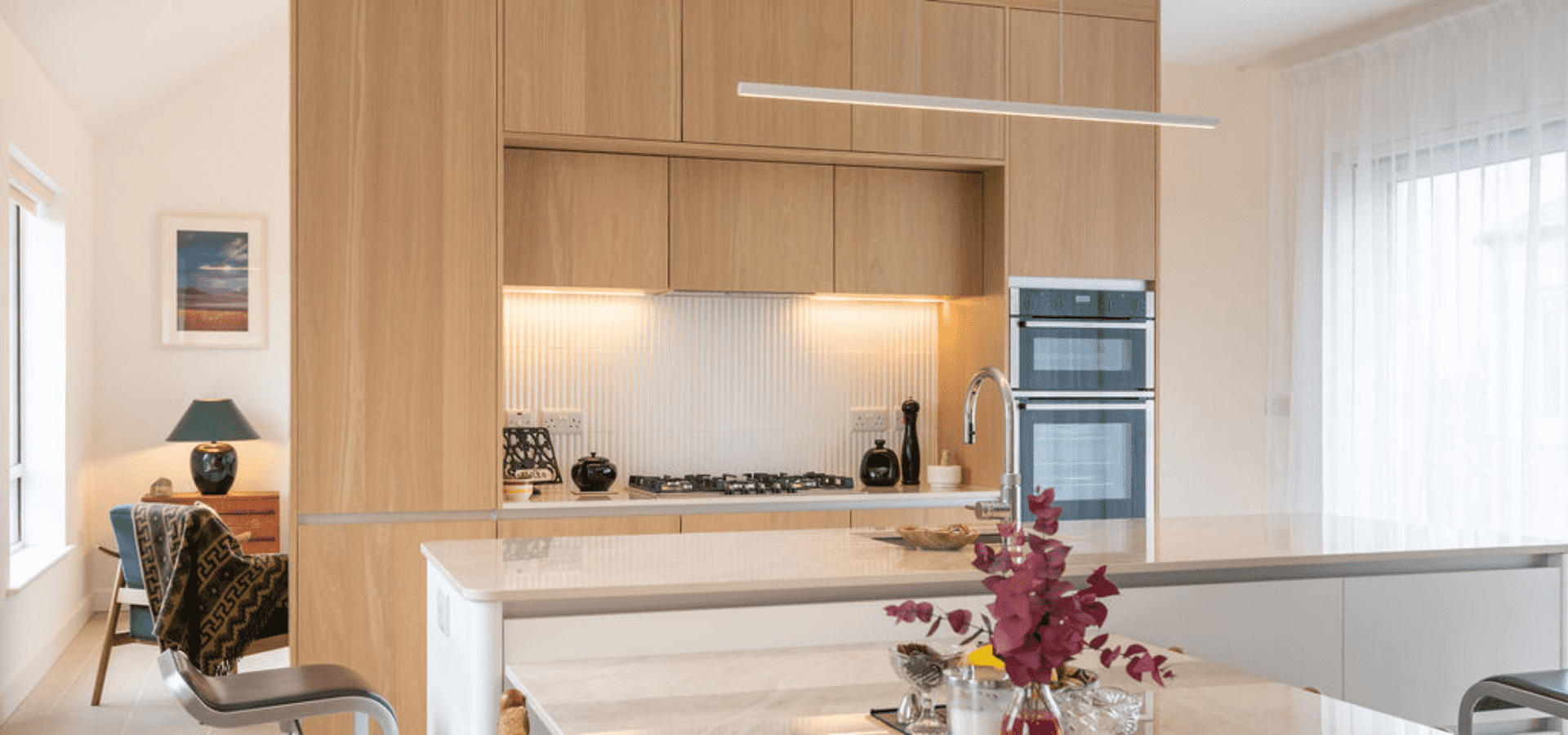 Contemporary Kitchen in Co. Roscommon – A Floating Kitchen in Natural Oak Gallery Image 10