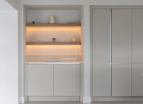 Complementary Cabinetry and Open Display