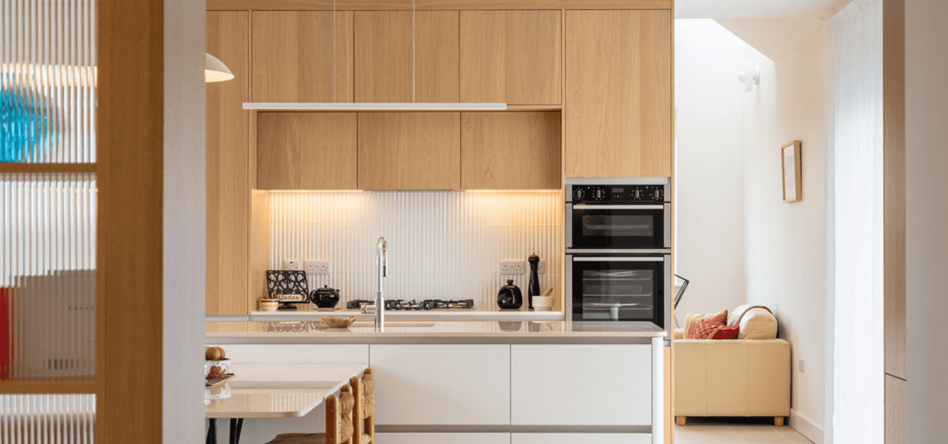 Contemporary Kitchen in Co. Roscommon – A Floating Kitchen in Natural Oak Gallery Image 6