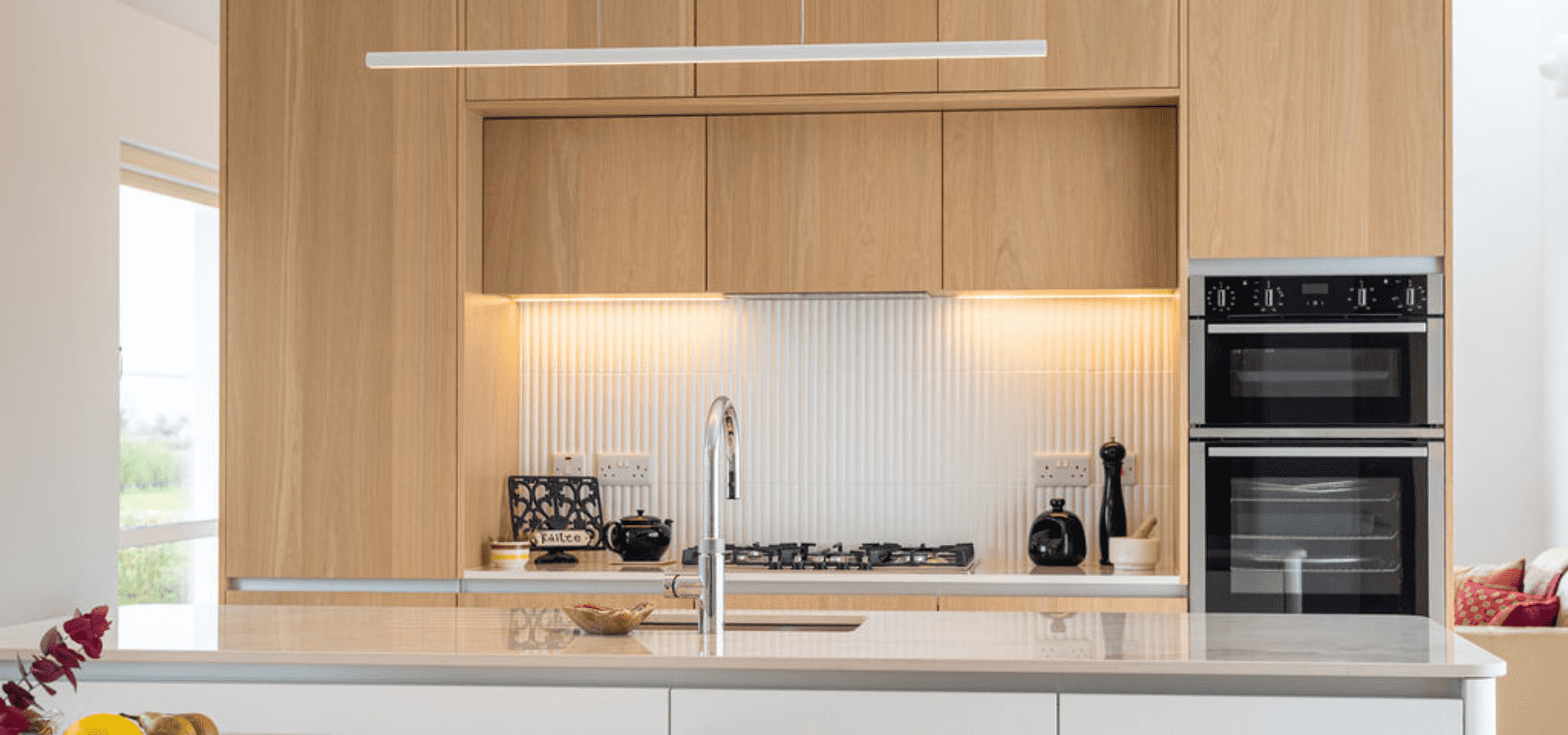 Contemporary Kitchen in Co. Roscommon – A Floating Kitchen in Natural Oak Gallery Image 7