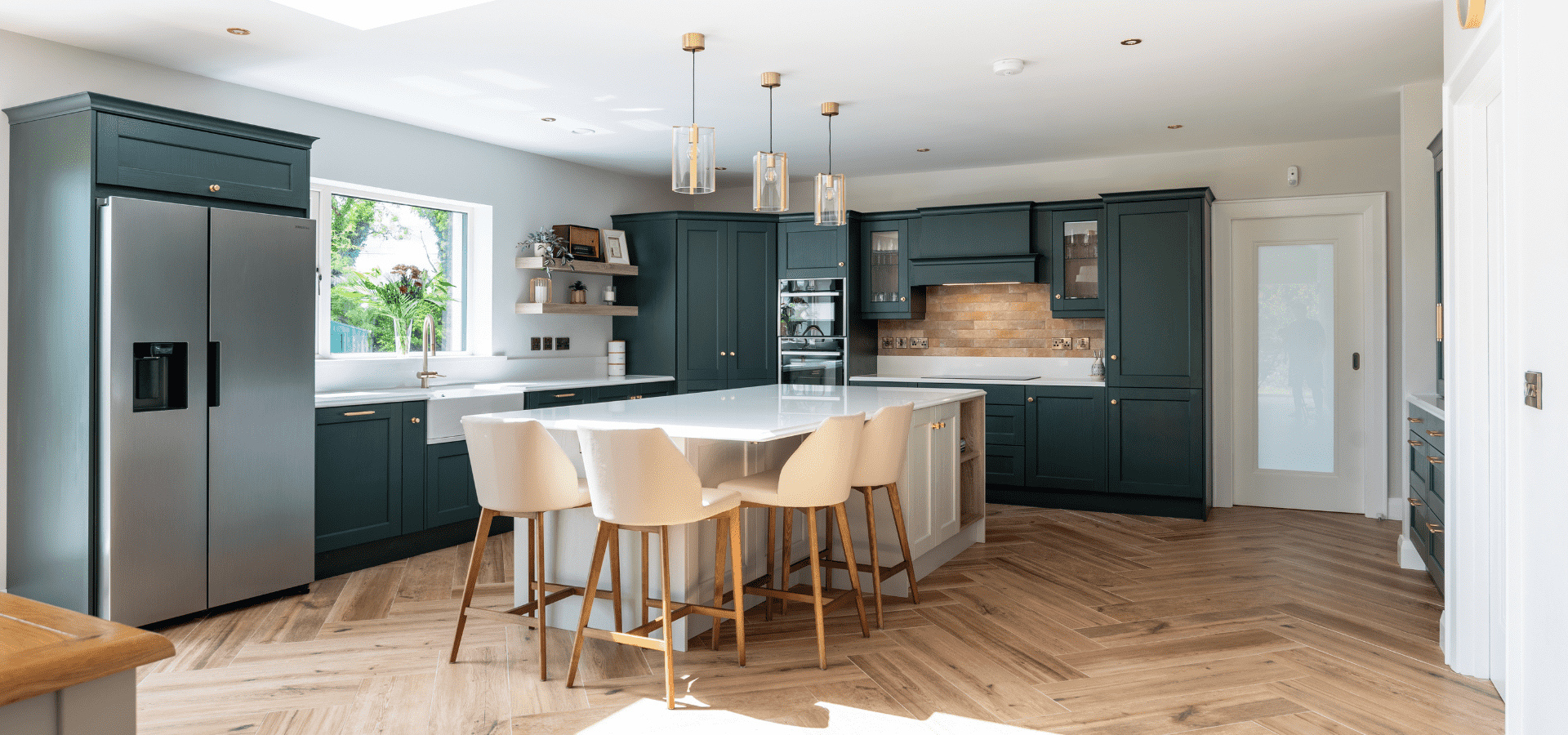 Classic Kitchen in Co. Roscommon – Bastille Evergreen and Taupe - Gallery Image 1