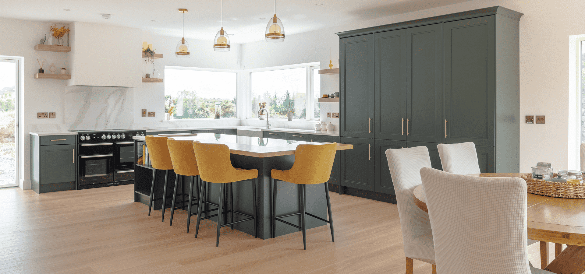 Classic Kitchen in Co. Galway – Hunter Green and Oak - Gallery Images 1