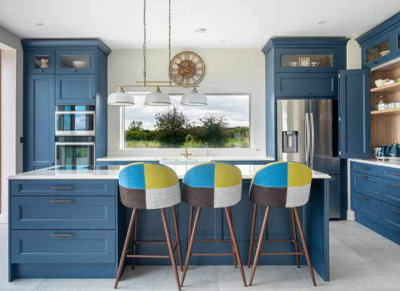 1._Floor-to-Ceiling Cabinetry Designed Around the Space Classic Kitchen in Co. Galway – Aylesbury Midnight - Highlight Image 1