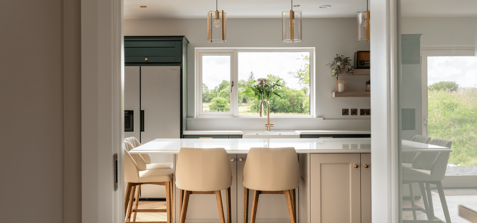 Classic Kitchen in Co. Roscommon – Bastille Evergreen and Taupe - Gallery Image 2
