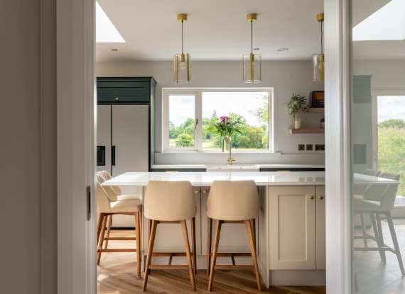 2._Designed for Family Living Classic Kitchen in Co. Roscommon – Bastille Evergreen and Taupe - Highlight Image 2