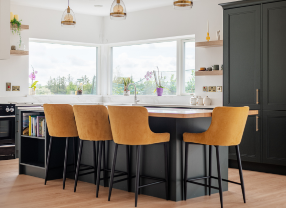 4._Natural Oak Accents That Soften the Darker Palette Classic Kitchen in Co. Galway – Hunter Green and Oak - Highlights 4