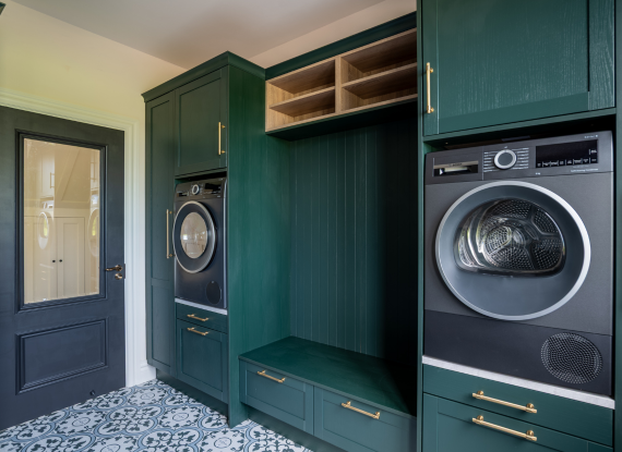 A Laundry Room Designed as Part of the Home - Classic Kitchen in Co. Tipperary – Dove and Midnight
