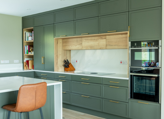 2. A Feature Cooking Zone Modern Slim-Shaker Kitchen in Co. Roscommon – Lyrath Hazel and Halifax Oak - Highlights image 2