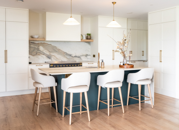 3. Kitchen Cabinets Designed to Reach the Ceiling Modern Shaker Kitchen in Co. Galway – Lyrath Porcelain and Hunter Green - Highlights Image 3
