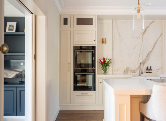 3._Luxury Through Material Choice In-Frame Kitchen in Co. Dublin – Lawrence Shadow White - Highlight Image 3
