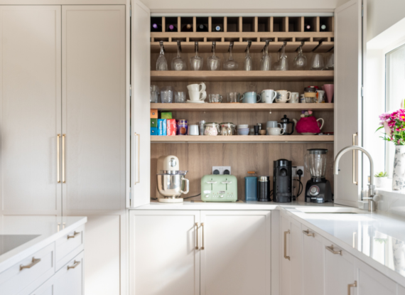 3. A Seamless Breakfast Station Modern Slim-Shaker Kitchen in Oranmore, Co. Galway – Lyrath Powder and Bardolino Oak - Highlights Image 3