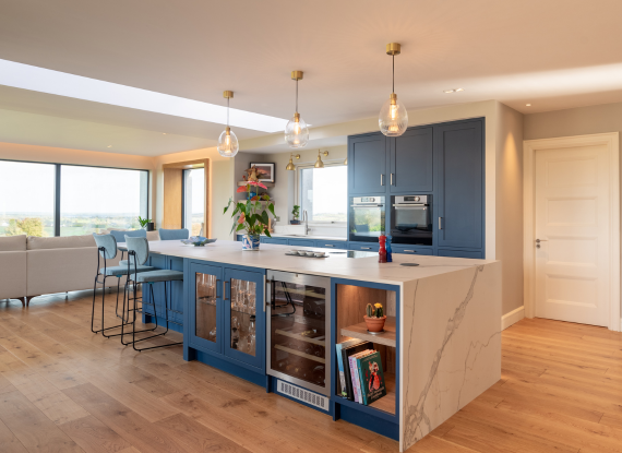 An Island Designed Around Everyday Living In-Frame Kitchen in Co. Roscommon – Jasper Parisian Blue - Highlight Image 3