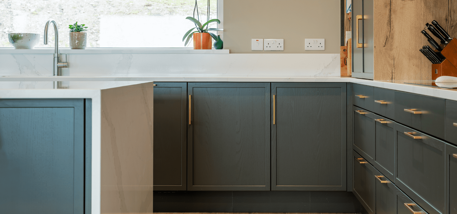 Modern Slim-Shaker Kitchen in Co. Roscommon – Lyrath Hazel and Halifax Oak - Gallery Image 10