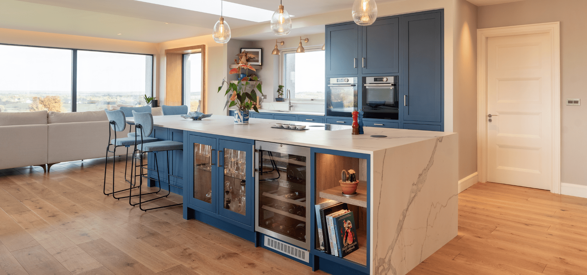 In-Frame Kitchen in Co. Roscommon – Jasper Parisian Blue - Gallery Image 3