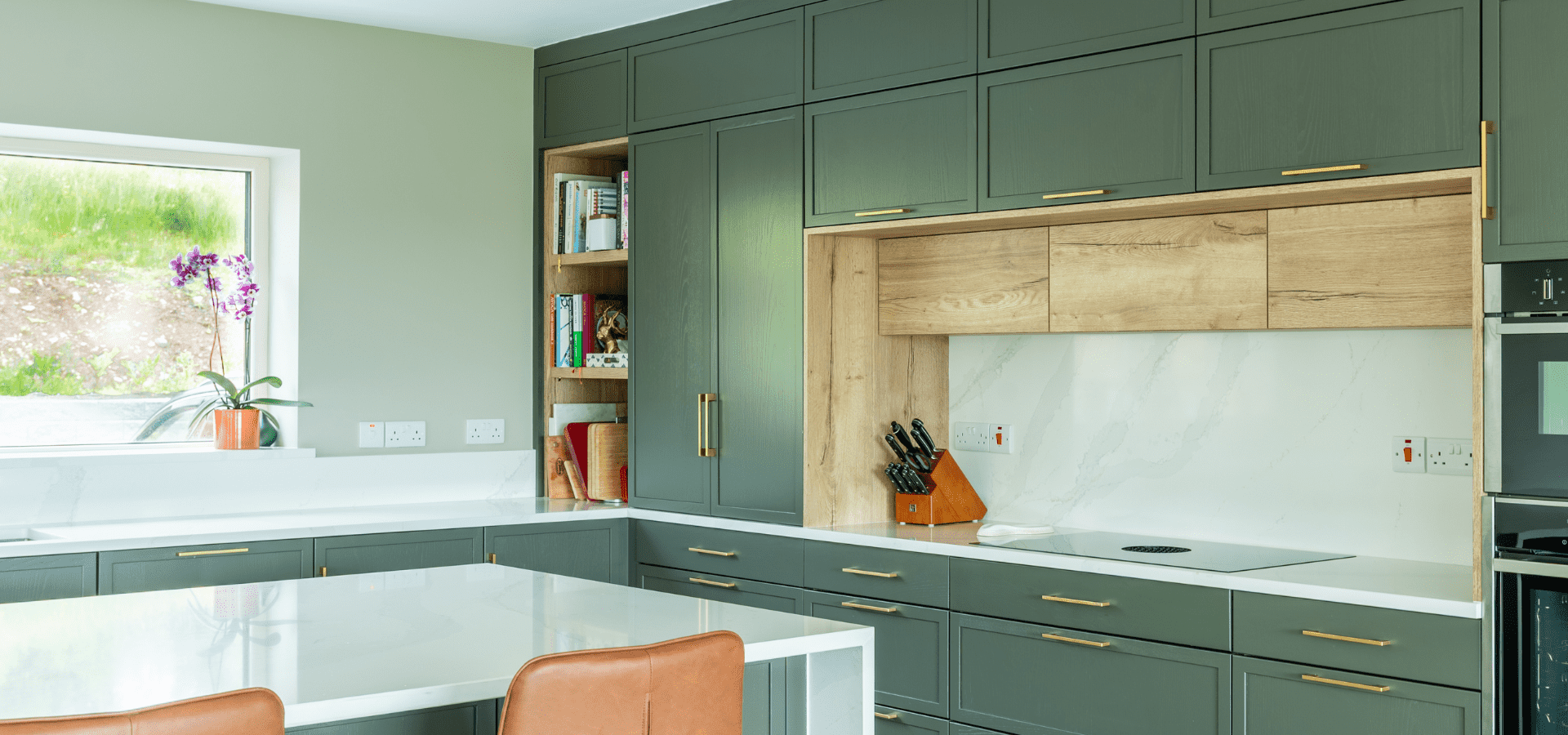 Modern Slim-Shaker Kitchen in Co. Roscommon – Lyrath Hazel and Halifax Oak - Gallery Image 3