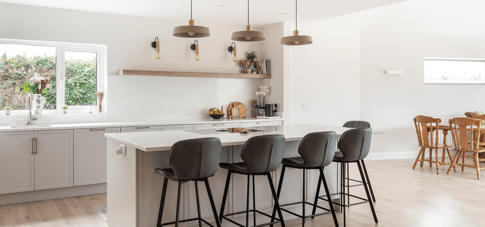 Modern Slim-Shaker Kitchen in Oranmore, Co. Galway – Lyrath Powder and Bardolino Oak - Gallery Image 3