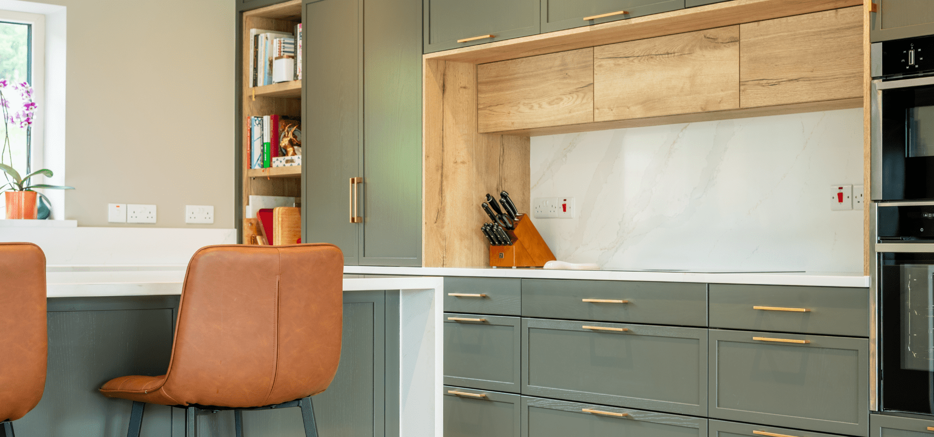 Modern Slim-Shaker Kitchen in Co. Roscommon – Lyrath Hazel and Halifax Oak - Gallery Image 4