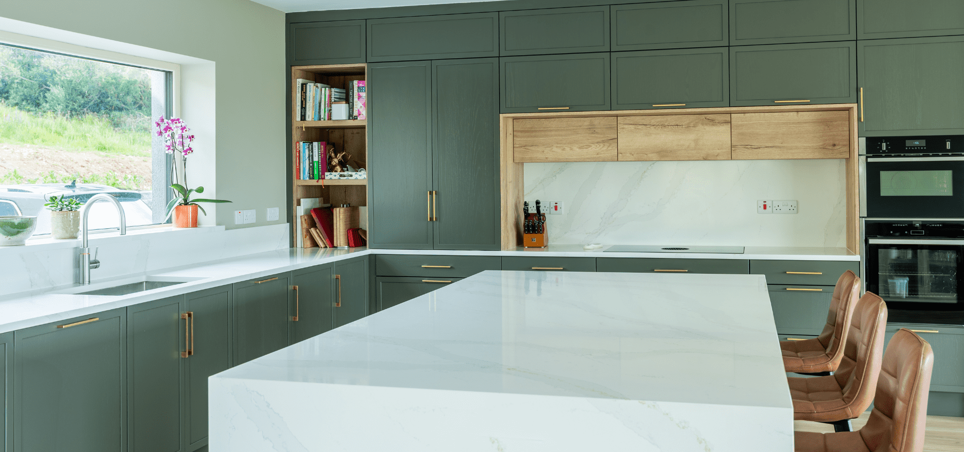 Modern Slim-Shaker Kitchen in Co. Roscommon – Lyrath Hazel and Halifax Oak - Gallery Image 8