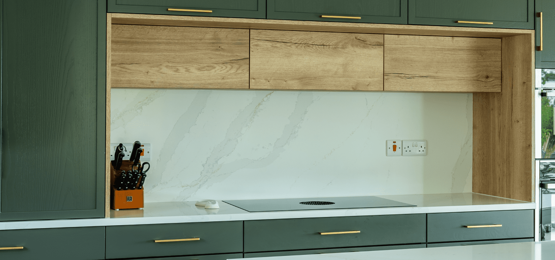 Modern Slim-Shaker Kitchen in Co. Roscommon – Lyrath Hazel and Halifax Oak - Gallery Image 9