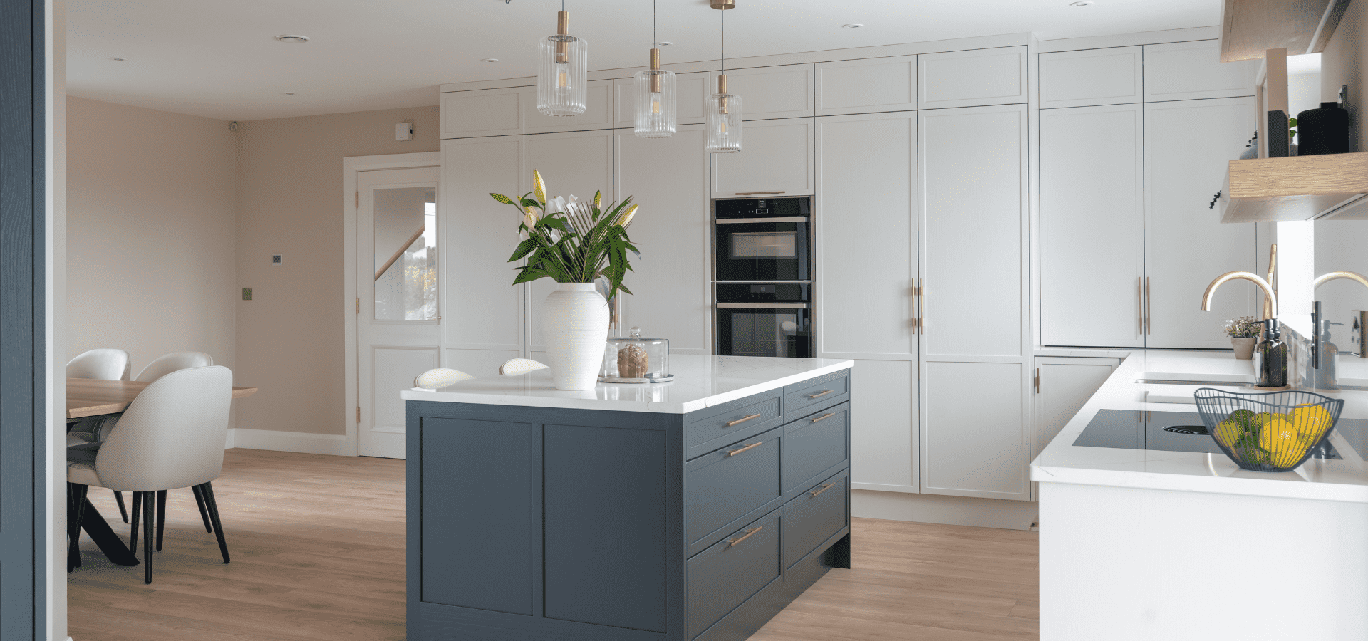 Modern Slim-Shaker Kitchen in Co. Galway – Lyrath Latte & Harvard - Hero Image