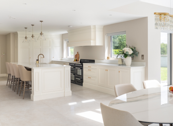 1. A Contemporary Interpretation of In-Frame Design In-Frame Kitchen - Charlotte - Farrow and Ball Wimborne White - Highlights Image 1