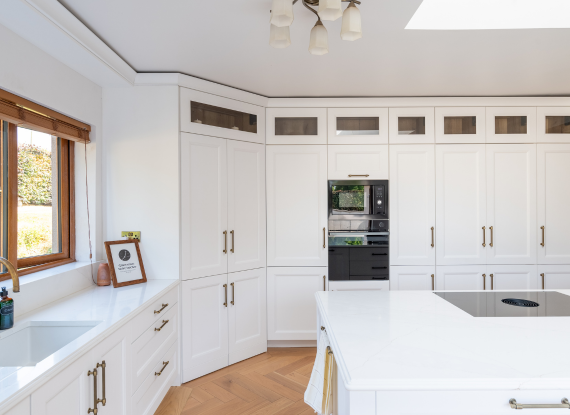 2. Designing Upwards Classic White Kitchen in Co. Tipperary – Aylesbury Snow White - Highlight Image 2