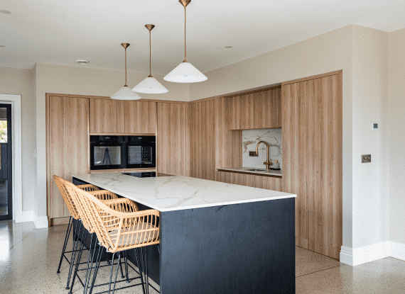 2._Beautiful Materials, Expertly Layered Contemporary Kitchen - Icon Cuneo Oak & Sulia Monte Black - Highlights Image 2