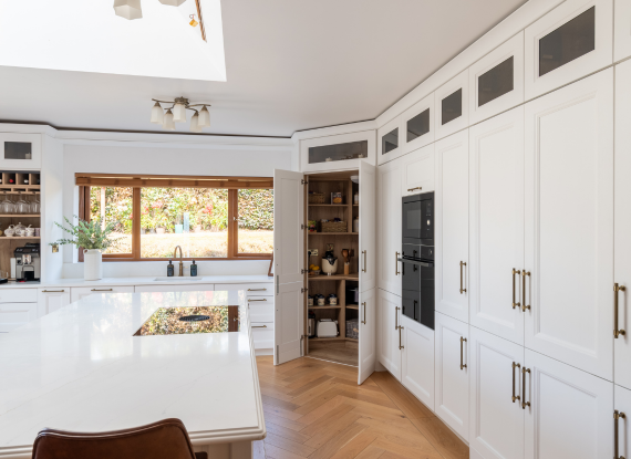 3. Storage That Preserves Simplicity Classic White Kitchen in Co. Tipperary – Aylesbury Snow White - Highlight Image 3