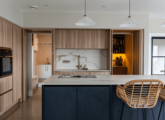 3._The Art of Concealment Contemporary Kitchen - Icon Cuneo Oak & Sulia Monte Black - Highlights Image 3
