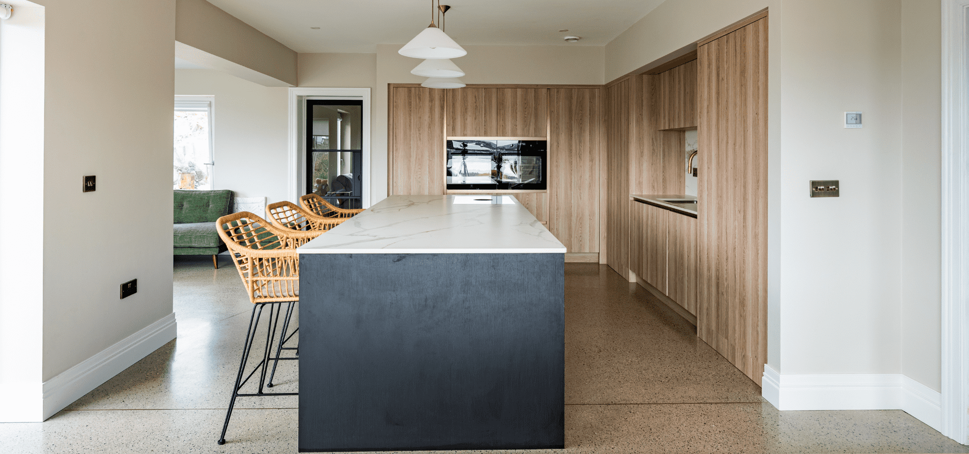 Contemporary Kitchen - Icon Cuneo Oak & Sulia Monte Black - Gallery Image 1