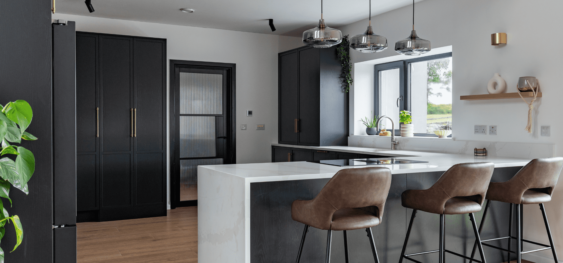 Modern Kitchen in Co. Galway – Lyrath - Noir & Calacatta Gold - Gallery Image 2