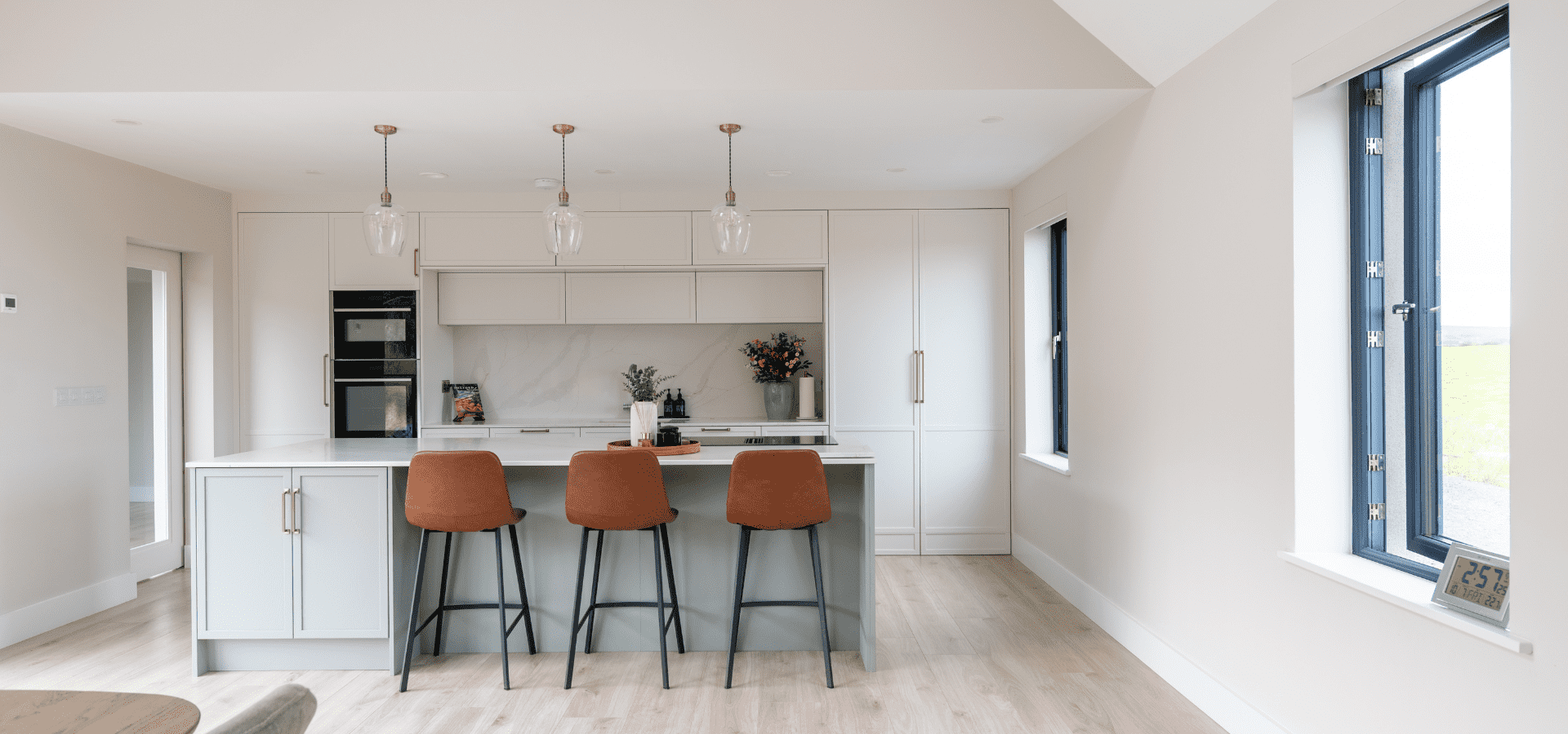 Modern Kitchen in Co. Mayo – Lyrath Latte & Green Mist - Gallery Image 2