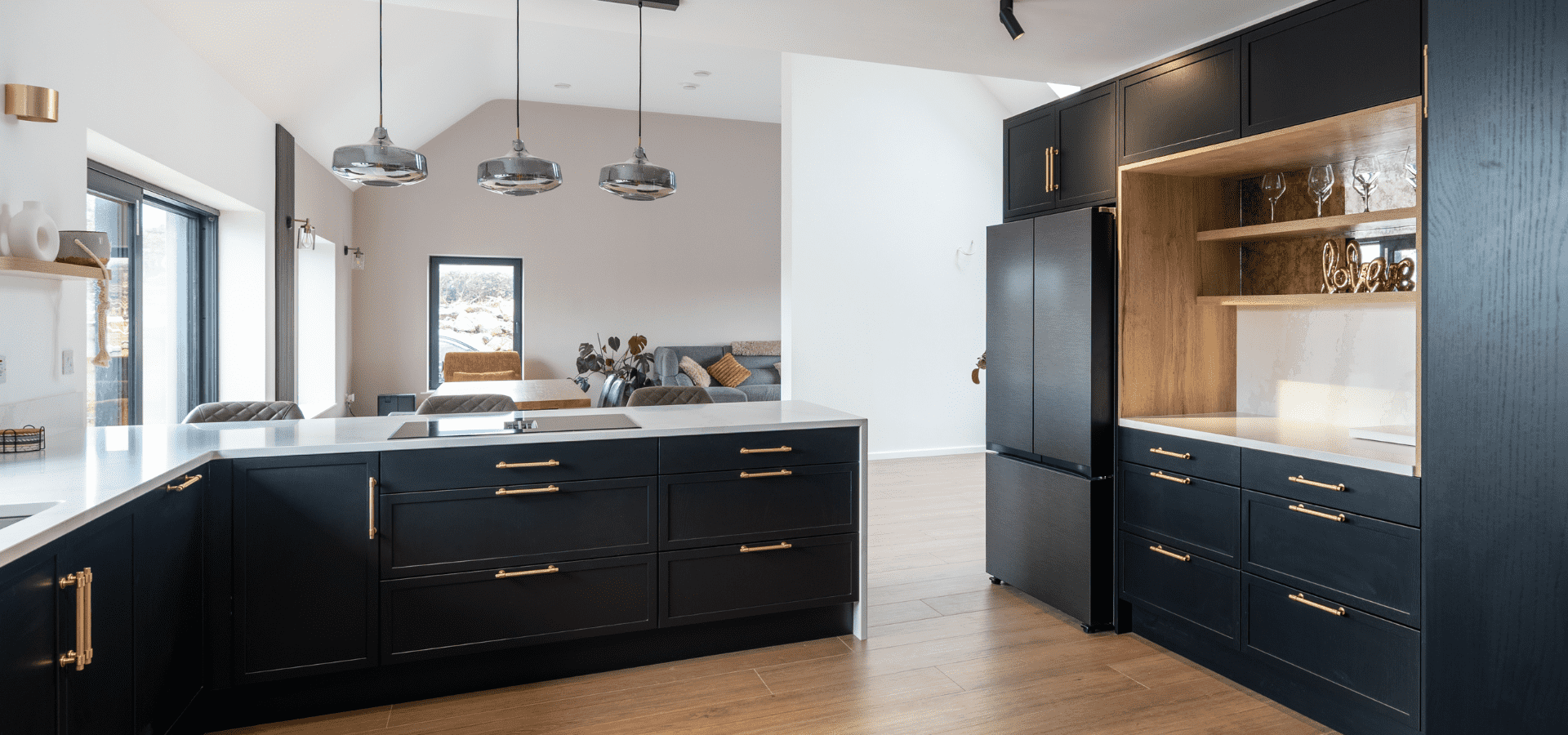Modern Kitchen in Co. Galway – Lyrath - Noir & Calacatta Gold - Gallery Image 4