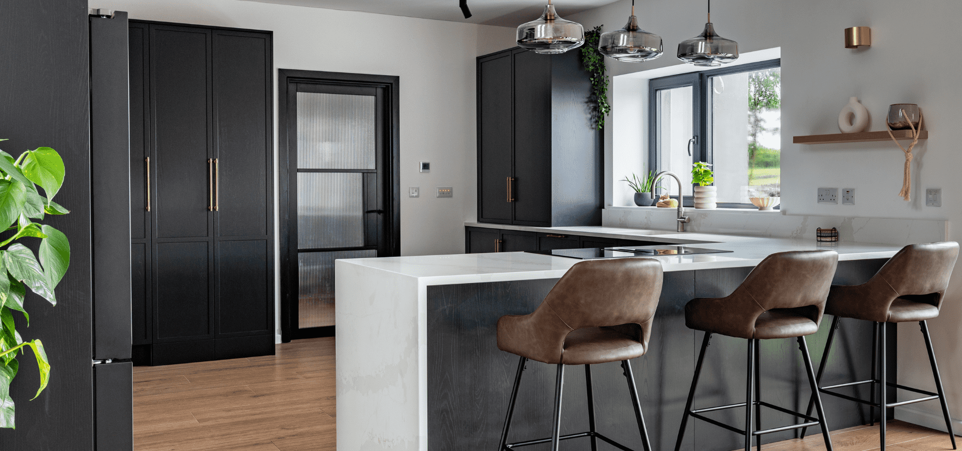 Modern Kitchen in Co. Galway – Lyrath - Noir & Calacatta Gold - Gallery Image 5