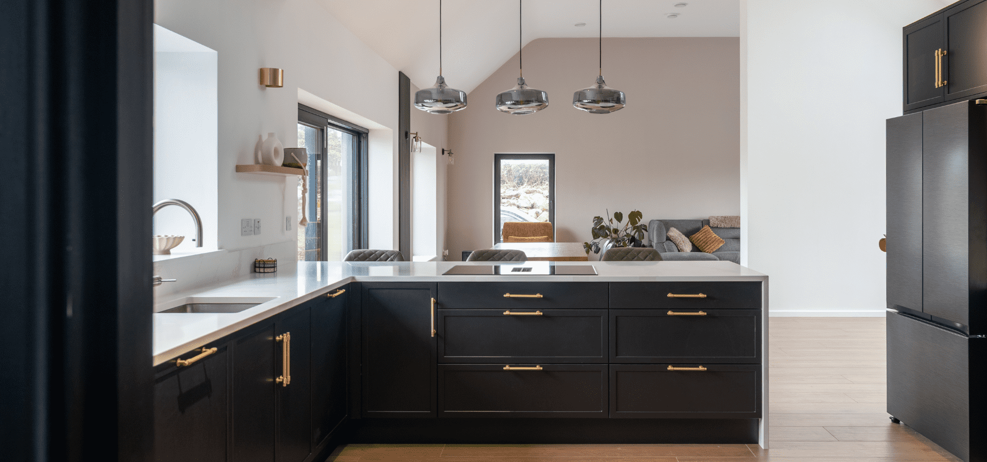 Modern Kitchen in Co. Galway – Lyrath - Noir & Calacatta Gold - Gallery Image 7